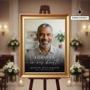 Poster Panneau de bienvenue avec texte pour photo de funé