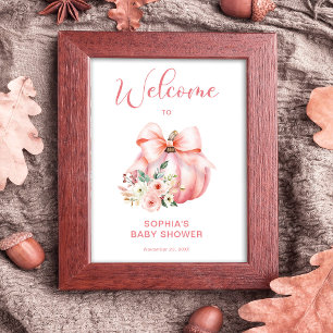 Poster Panneau de bienvenue Baby Shower avec jolis petits