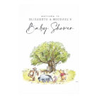 Panneau de bienvenue Baby shower d'aquarelle Pooh