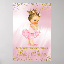 Panneau de bienvenue Baby Shower Princesse Tutu Br