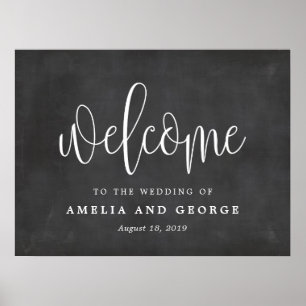 Poster Panneau de Bienvenue Choisissez Votre Taille Calli