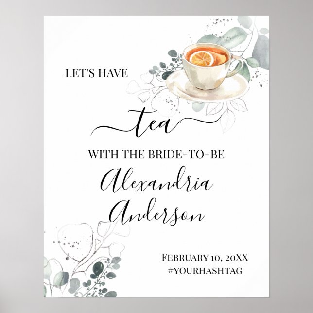Poster Panneau de bienvenue de Baby Shower de mariage aux (Devant)