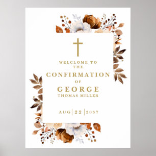 Poster Panneau de bienvenue de confirmation botanique aut