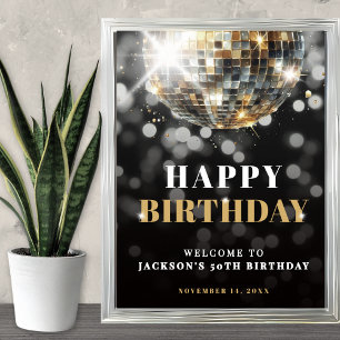 Poster Panneau de bienvenue de la fête d'anniversaire des