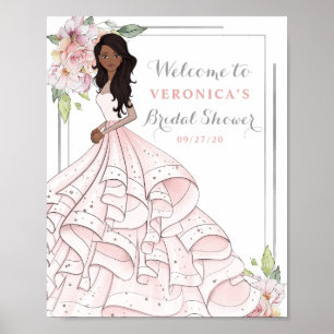Poster Panneau de bienvenue de la mariée au thème de glam