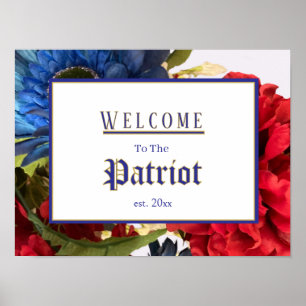 Poster Panneau de bienvenue de l'établissement patriotiqu