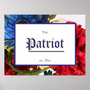 Poster Panneau de bienvenue de l'établissement patriotiqu
