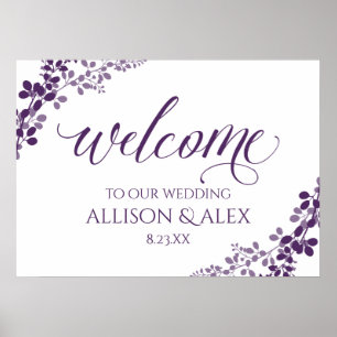 Poster Panneau de bienvenue de mariage Baby's Breath Vi