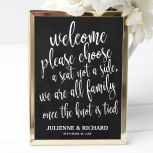 Poster Panneau de bienvenue de mariage - Choisissez votre