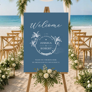 Poster Panneau de Bienvenue de Mariage de Timbre de Litto