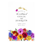Panneau de bienvenue de mariage floral mexicain Fi