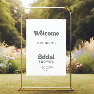 Poster Panneau de bienvenue de mariage formel simple mini
