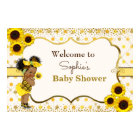 Panneau de bienvenue du baby shower de tournesol