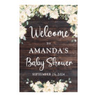 Panneau de bienvenue du baby shower rustique en bo