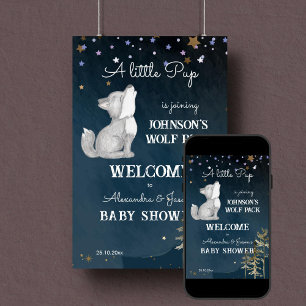 Poster Panneau de bienvenue du petit baby shower à thème 