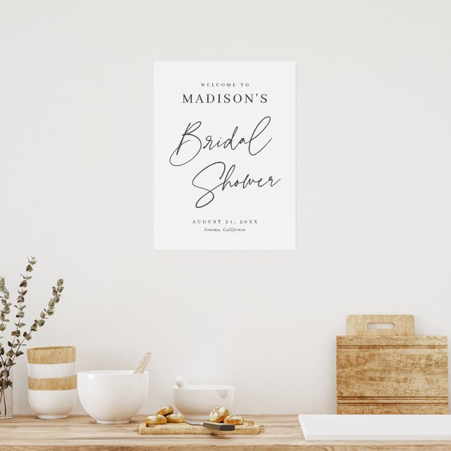 Poster Panneau de bienvenue élégant et minimaliste pour l (Cuisine)