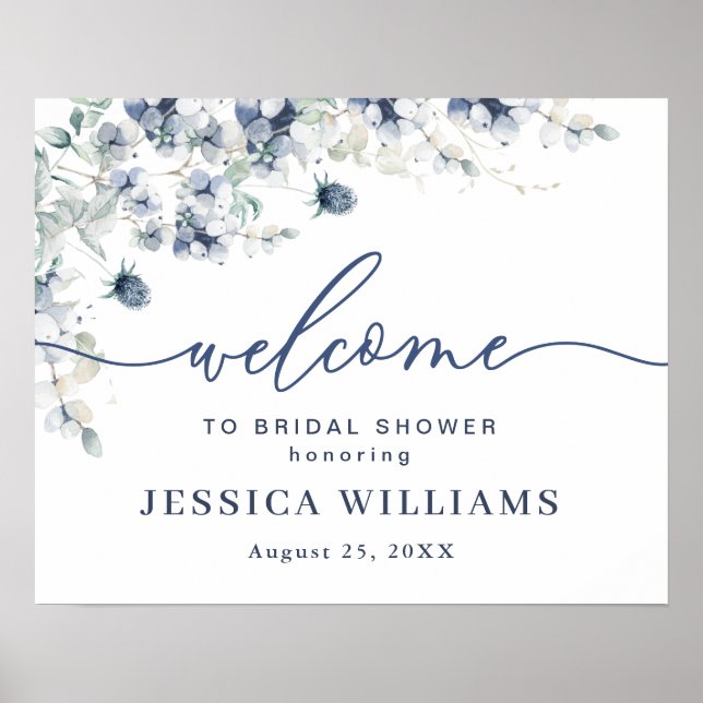 Poster Panneau de bienvenue élégant pour une Baby Shower  (Devant)