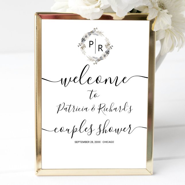 Poster Panneau de bienvenue en carton mousse pour shower  (Créateur téléchargé)