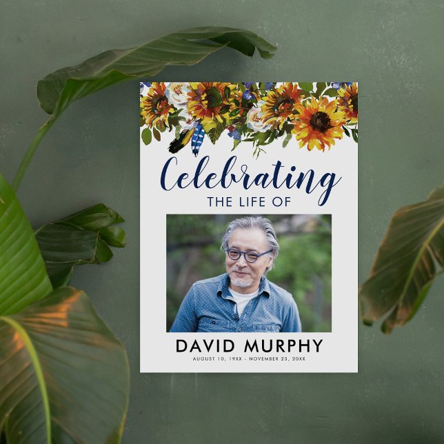 Poster Panneau de bienvenue funéraire | Célébration de la (Créateur téléchargé)