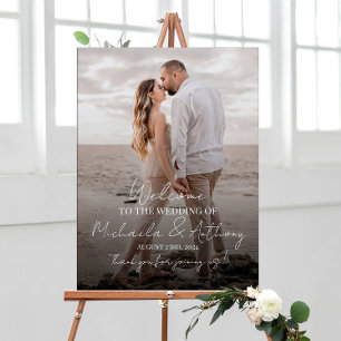 Poster Panneau de bienvenue mariage avec photo