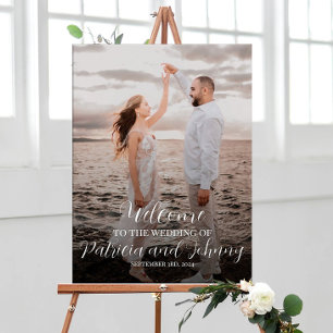 Poster Panneau de bienvenue mariage avec photo