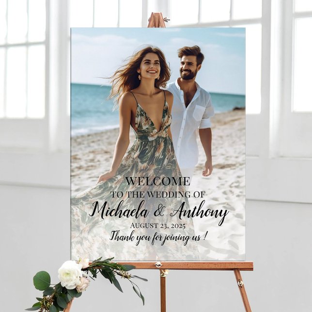 Poster Panneau de bienvenue mariage avec photo (Créateur téléchargé)