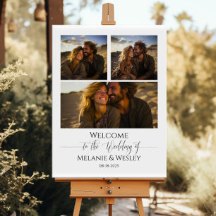 Poster Panneau de bienvenue mariage moderne élégant calli