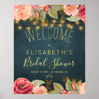 Panneau de bienvenue marine vintage rose chic