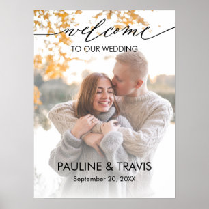 Poster Panneau de bienvenue moderne mariage