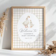 Panneau de bienvenue Neutr Gingham Silly Goose Bab