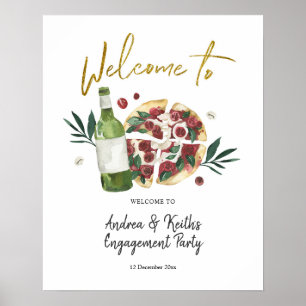 Poster Panneau de bienvenue Pizza et Bière La Paire Parfa