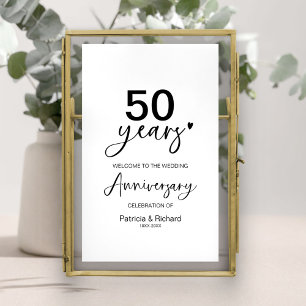 Poster Panneau de bienvenue pour anniversaire de mariage