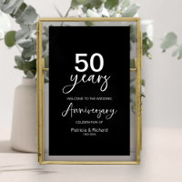 Panneau de bienvenue pour anniversaire de mariage