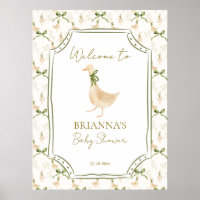 Panneau de bienvenue pour baby shower avec comptin