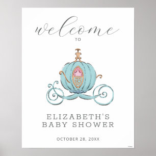 Poster Panneau de bienvenue pour Baby Shower Carrosse de 