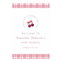 Panneau de bienvenue pour Baby Shower Coquette Che