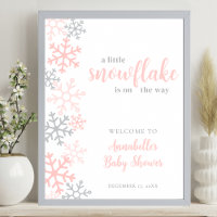 Panneau de bienvenue pour Baby Shower Fille d'hive