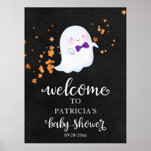 Poster Panneau de bienvenue pour Baby Shower Halloween av
