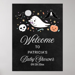 Poster Panneau de bienvenue pour Baby Shower Halloween av