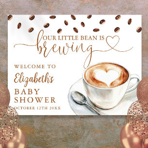 Poster Panneau de bienvenue pour Baby Shower Little Bean 