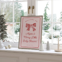 Panneau de bienvenue pour Baby Shower Merry Little