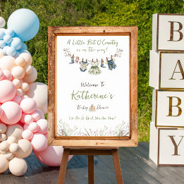 Poster Panneau de bienvenue pour Baby Shower Wildflower C