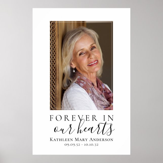 Poster Panneau de bienvenue pour des funérailles simples  (Devant)