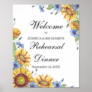 Poster Panneau de bienvenue pour dîner de répétition