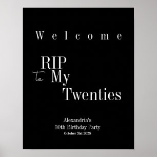 Poster Panneau de bienvenue pour fête d'anniversaire des 