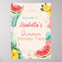 Panneau de bienvenue pour fête d'anniversaire d'ét