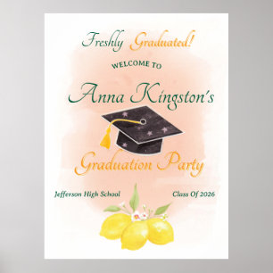 Poster Panneau de bienvenue pour fête de fin d'études fra
