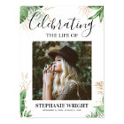 Panneau de bienvenue pour funérailles botaniques C