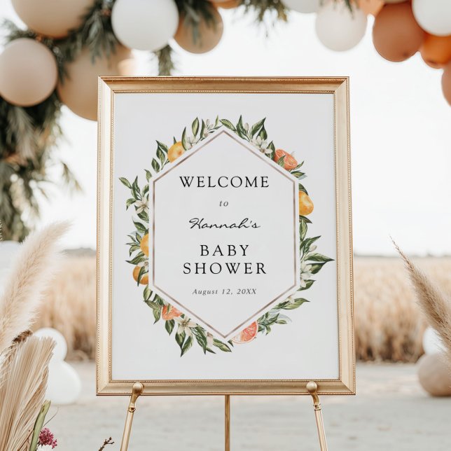 Poster Panneau de bienvenue pour la baby shower Cuties (Créateur téléchargé)