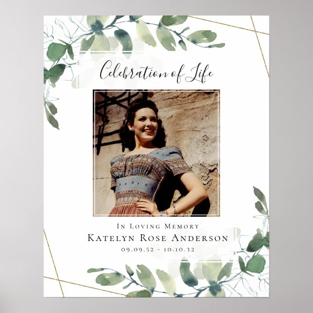 Poster Panneau de bienvenue pour la célébration de la vie (Devant)